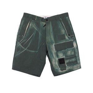 C.P. COMPANY TRACERY green polyester cargo shorts